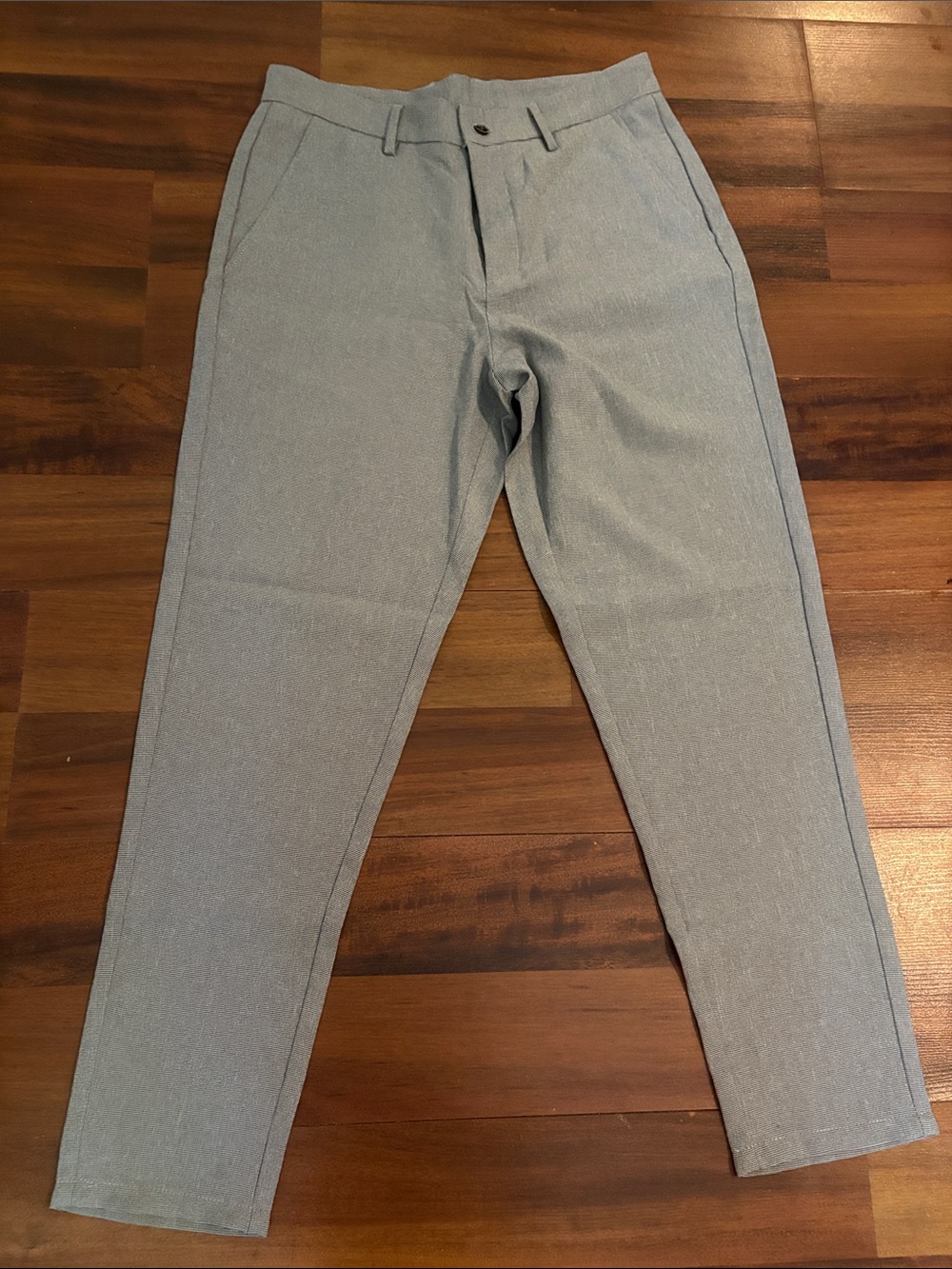SHEIN Light Blue Tapered Chinos